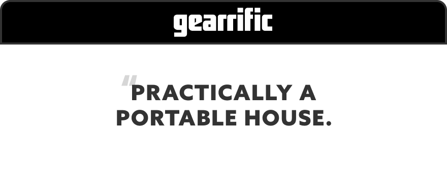 air cruiser tent featured in gearrific: practically a portable house